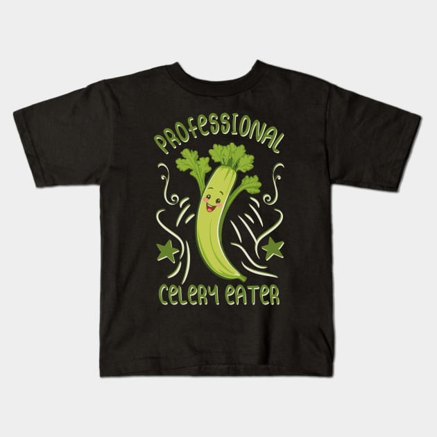 Professional Celery Eater cute Kids T-Shirt by greatnessprint